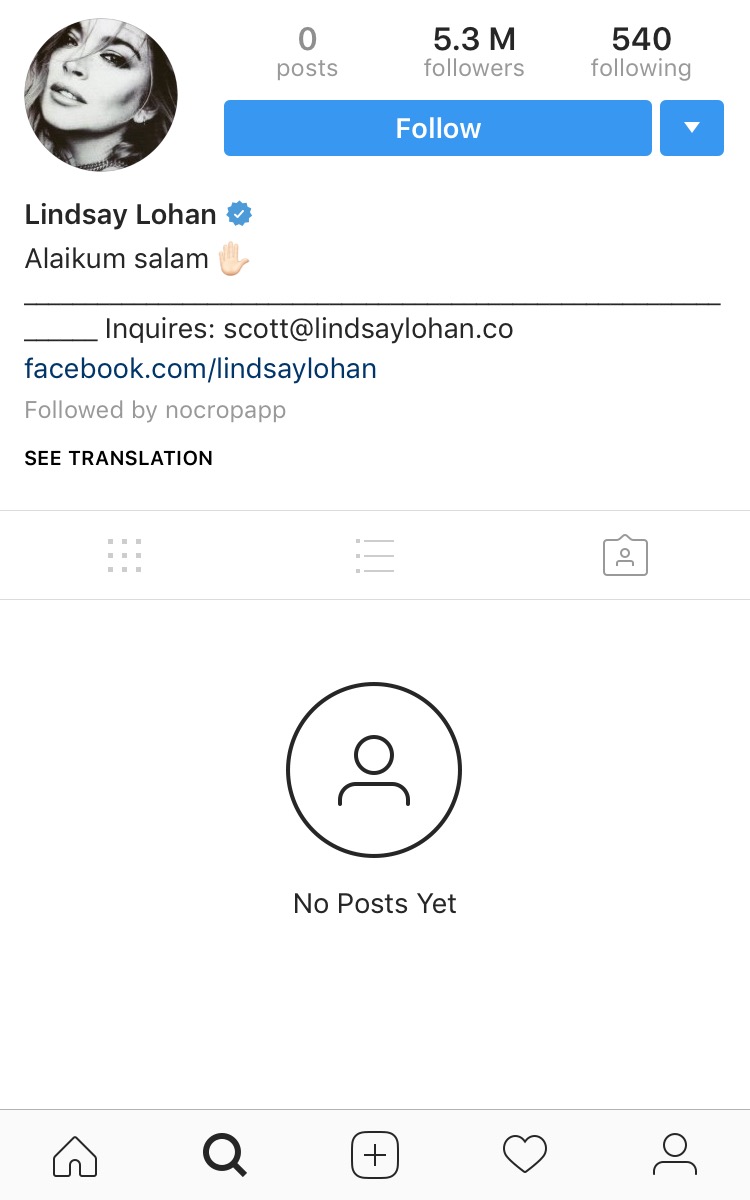 Instagram/lindsaylohan